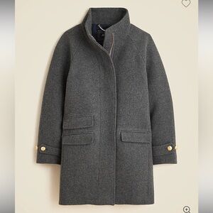 J. Crew Toscana coat in Italian stadium-cloth wool blend tall heather gunmetal